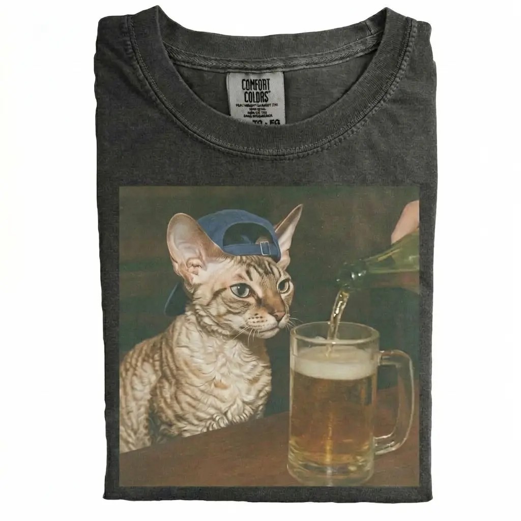 Cornish Rex cat shirt design